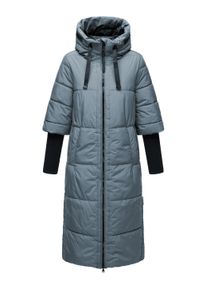 Steppmantel Navahoo "Steppmantel Ciao Miau XIV", Damen, Gr. XXL, blau (stormy blau), Obermaterial: 100% Polyester PES. Obermaterial: Futter: 100% Polyester PES. 100% Polyester PES., M&auml;ntel Steppmantel