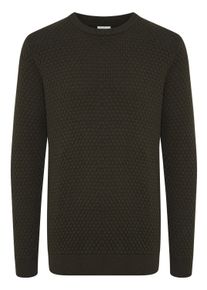 !Solid Strickfleece-Pullover SOLID "Strickpullover SDClive", Herren, Gr. XL, gr&uuml;n (rosin), Obermaterial: 100% Baumwolle CO., Pullover Strickfleece-Pullover