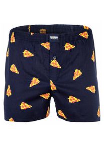 Webboxer Happy Shorts "Web-Boxershorts 1er Pack", Herren, Gr. M, bunt (pizza), Obermaterial: 100% Baumwolle CO., Unterhosen Webboxer