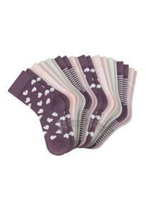 Kurzsocken Schiesser "Socken Legwear Kids 10P 10er Pack", M&auml;dchen, Gr. 27-30, lila, Obermaterial: 75% Baumwolle CO. 24% Polyamid PA. 1% Elasthan EL., Socken Kurzsocken