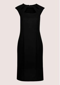 Madeleine Mode Sommerkleid MADELEINE "Kleid &Auml;rmelloses Etui-Kleid mit Cut-Outs", Damen, Gr. 40, N + K Gr, schwarz, Obermaterial: 72% Viskose CV. 20% Polyamid PA. 8% Elasthan EL., Modern, normal, Kleider Sommerkleid