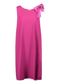 Chiffonkleid Cartoon "Chiffonkleid mit Schleifenknoten", Damen, Gr. 46, EURO, pink (festival fuchsia), 100% Polyester PES., Kleider Chiffonkleid