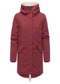 Kurzmantel Ragwear "Wintermantel Coogle YOUMODO", Damen, Gr. M, rot (wine rot), Obermaterial: 68% Baumwolle CO. 32% Nylon NY. Obermaterial: Futter: 100% Polyester PES. 100% Polyester PES., M&auml;ntel Kurzmantel