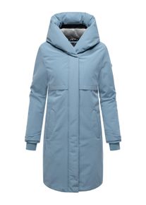 Wintermantel Navahoo "Wintermantel Domingaa 14", Damen, Gr. XL, blau (powder blau), Obermaterial: 100% Polyester PES. Obermaterial: Futter: 95% Polyester PES. 5% Elasthan EL. 100% Polyester PES., M&auml;ntel Wintermantel