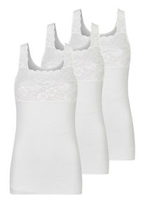 Achselhemd Nina von C. "3er Pack Damen Achselhemd Fine Cotton", Damen, Gr. 46, N-Gr, wei&szlig;, Obermaterial: 100% Baumwolle CO., Unterhemden Achselhemd