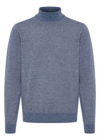 Strickfleece-Pullover Blend "Strickpullover BHBRUTON roll neck knit", Herren, Gr. S, blau (marineblaus), Obermaterial: 100% Polyester PES., Pullover Strickfleece-Pullover