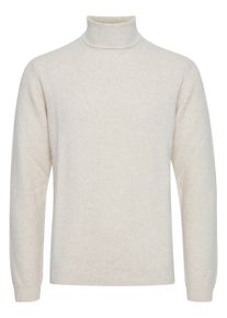 Rollkragenpullover Casual Friday "Strickrollkragenpull CFKarl", Herren, Gr. L, beige (light sand melange), Obermaterial: 80% Wolle WO. 20% Polyamid PA., Pullover Rollkragenpullover