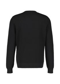 Strickpullover Lerros "Rundhals-Strickpullover aus Baumwolle", Herren, Gr. S, schwarz, 100% Baumwolle, Rundhals, Pullover Strickpullover