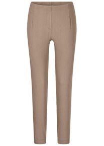 Chinohose GOLDNER "Kurzgr&ouml;&szlig;e Bengalinhose LOUISA in Denim-Optik", Damen, Gr. 27, K-Gr, beige, Obermaterial: 78% Baumwolle CO. 18% Polyester PES. 4% Elasthan EL., Hosen Chinohose