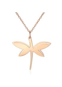 Edelstahlkette AILORIA "Halskette LIBELLULE", Damen, gold (ros&eacute;gold), Halsketten Edelstahlkette