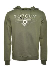 Kapuzensweatshirt Top Gun "Kapuzenpulli TG20201049", Herren, Gr. L, gr&uuml;n (olive), Obermaterial: 100% Baumwolle CO., Pullover Kapuzensweatshirt