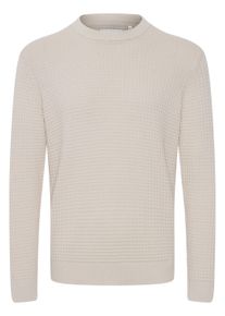Strickfleece-Pullover Casual Friday "Strickpullover CFKarlo", Herren, Gr. L, beige (light sand), Obermaterial: 100% Baumwolle CO., Pullover Strickfleece-Pullover