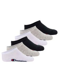 Sneakersocken Champion "Socken 6er Pack", M&auml;dchen, Gr. 31-34, bunt (schwarz, grau, wei&szlig;), Obermaterial: 71% Baumwolle CO. 22% Polyester PES. 5% Polyamid PA. 2% Elasthan EL., Socken Sneakersocken