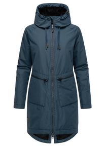 Kurzmantel Ragwear "Kurzmantel Holstic", Damen, Gr. L, blau (night blau), Obermaterial: 100% Polyester PES. Obermaterial: Futter: 100% Polyester PES. 100% Polyester PES., M&auml;ntel Kurzmantel