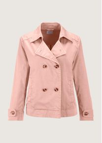 Madeleine Mode Trenchcoat MADELEINE "Kurztrench Kurztrench im Used-Look", Damen, Gr. 44, rosa (puderros&eacute;), Obermaterial: 97% Baumwolle CO (CMIA). 3% Elasthan EL., Modern, normal, M&auml;ntel Trenchcoat