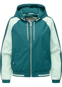 Outdoorjacke Ragwear "Outdoorjacke Nicandra Sporty YOUMODO", Damen, Gr. L, gr&uuml;n (ocean gr&uuml;n), Obermaterial: 100% Polyester PES. Obermaterial: Futter: 100% Polyester PES., l&auml;ssig geschnitten, Rundhals, &Auml;rmel ohne &Auml;rmelschlitz B&uuml;ndchen, Jacken Outdoorjacke, Sportliche &Uuml;bergangsjacke mit Kapuze