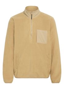 Fleecejacke Blend "Fleecejacke BHBROOKS Sweatshirt halfzipp", Herren, Gr. XL, beige (cornstalk), Obermaterial: 100% Polyester PES., Pullover Fleecejacke