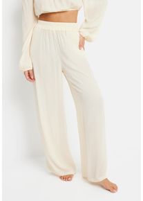 Schlupfhose LSCN BY LASCANA, Damen, Gr. 46, N-Gr, beige (creme), Cr&ecirc;pe, Obermaterial: 100% Viskose, unifarben, figurumspielend lang, Hosen Schlupfhose, aus Viskosecrepe