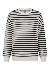 Kapuzenpullover SALZHAUT "Pullover TAIER", Damen, Gr. M, blau (navy sanftes wei&szlig;), Obermaterial: 80% Baumwolle CO. 20% Polyester PES., Pullover Kapuzenpullover