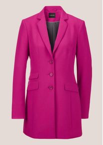 Madeleine Mode Longblazer MADELEINE "Gehrock Longblazer", Damen, Gr. 36, pink (magenta), Obermaterial: 49% Polyester PES. 42% Viskose CV. 9% Elasthan EL., Modern, normal, Blazer Longblazer