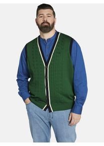 Strickweste CHARLES COLBY "Strickweste DUKE THALEN", Herren, Gr. XXL, gr&uuml;n (dunkelgr&uuml;n gemustert), Obermaterial: 50% Baumwolle CO. 50% Polyacryl PAN., comfort fit normal, Westen Strickweste