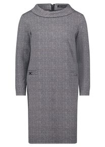 Sweatkleid Betty Barclay "Sweatkleid mit Kragen", Damen, Gr. 36, EURO, grau (grau, beige), Obermaterial: 50% Baumwolle CO. 48% Polyester PES. 2% Elasthan EL., Kleider Sweatkleid