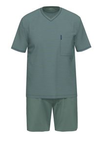 Schlafanzug Ammann "Schlafanzug kurz Men / Nightwear", Damen, Gr. 48, gr&uuml;n (north atlantic), Obermaterial: 100% Baumwolle CO., Homewear-Sets Schlafanzug