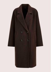 Madeleine Mode Langmantel MADELEINE "Doubleface-Mantel Eleganter Mantel in Trendfarbe", Damen, Gr. 38, braun, Obermaterial: 72% Wolle mw. 15% Polyester PES. 10% Kaschmir WS. 3% sonstige Fasern AF., Modern, M&auml;ntel Langmantel, Doubleface