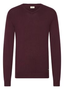 Strickfleece-Pullover Blend "Strickpullover BHWEBER", Herren, Gr. L, rot (winetasting), Obermaterial: 78% Viskose CV. 22% Polyester PES., Pullover Strickfleece-Pullover