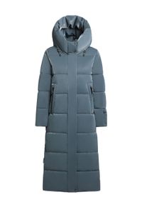 Steppmantel Khujo "Steppmantel Soulani5 Shiny", Damen, Gr. XXL, blau (dim blau), Obermaterial: 100% Polyester PES. Obermaterial: Futter: 100% Nylon NY. 100% Polyester PES., M&auml;ntel Steppmantel