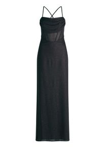 Abendkleid Vera Mont "Abendkleid im Glitzer-Look", Damen, Gr. 40, EURO, blau (dunkelblau, dunkelblau), Obermaterial: 100% Polyester PES., Kleider Abendkleid