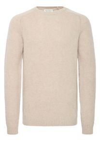 Strickfleece-Pullover Casual Friday "Strickpullover CFBERT", Herren, Gr. XL, beige (silber lining), Obermaterial: 50% Wolle mw. 50% Polyamid PA., Pullover Strickfleece-Pullover