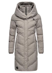 Steppmantel Ragwear "Wintermantel Natalka Melange", Damen, Gr. 5XL, beige (bone), Obermaterial: 100% Polyester PES. Obermaterial: Futter: 100% Polyester PES. 100% Polyester PES., M&auml;ntel Steppmantel