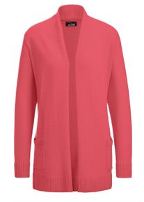 Strickjacke GOLDNER "Langarm Cardigan aus Merino", Herren, Gr. 48, orange (koralle), Obermaterial: 100% Schurwolle WV., figurumspielend, Rippe, Strickjacken Strickjacke, Schalkragen