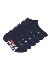 Sneakersocken Fila "Socken 6er Pack", M&auml;dchen, Gr. 23-26, blau, Obermaterial: 75% Baumwolle CO. 23% Polyester PES. 2% Elasthan EL., Socken Sneakersocken