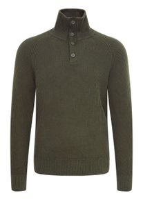 Troyer Casual Friday "Troyer CFKRISTIAN 0162 ribbed high neck knit", Herren, Gr. XXL, gr&uuml;n (deep depths), Grobstrick, Obermaterial: 100% Baumwolle CO., unifarben, Basic, normal, Pullover Troyer