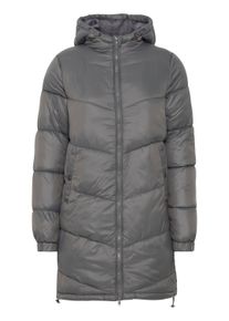 Steppmantel oxmo "Steppmantel OXTabata", Damen, Gr. M, grau (pewter), Obermaterial: 100% Nylon NY., M&auml;ntel Steppmantel