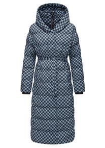 Steppmantel Ragwear "Steppmantel Niara Long Print", Damen, Gr. XL, blau (cloud), Obermaterial: 100% Polyester PES. Obermaterial: Futter: 100% Polyester PES. 100% Polyester PES., M&auml;ntel Steppmantel