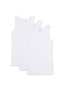 Unterhemd Sanetta "Unterhemd 3er Pack", M&auml;dchen, Gr. 128, N-Gr, wei&szlig;, Obermaterial: 90% Baumwolle CO. 10% Elasthan EL., Unterhemden Unterhemd