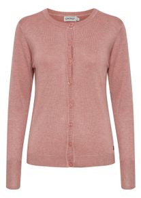 Cardigan oxmo "Strickcardigan OXHlin", Damen, Gr. S, rosa (ash rose melange), Obermaterial: 80% Viskose CV. 20% Nylon NY., Strickjacken Cardigan