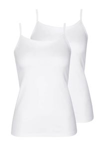 Achseltop LISCA "2er Pack Damen Tr&auml;gerhemd Kaia", Damen, Gr. XL, N-Gr, wei&szlig;, Obermaterial: 90% Baumwolle CO. 10% Elasthan EL., Unterhemden Achseltop