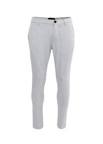 !Solid Stoffhose SOLID "Stoffhose SDFrederic", Herren, Gr. 38, L&auml;nge 30, grau (lig grau m), Obermaterial: 62% Polyester PES. 33% Viskose CV. 5% Elasthan EL., Hosen Stoffhose