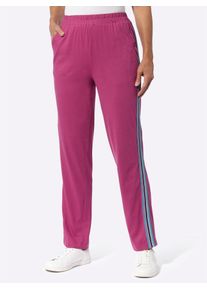 Schlupfhose, Damen, Gr. 46, Normalgr&ouml;&szlig;en, lila (erika), 100% Baumwolle, unifarben, lang, Hosen Schlupfhose