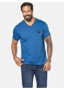 T-Shirt Jan Vanderstorm "T-Shirt MORKBERG", Herren, Gr. 3XL, blau, Obermaterial: 100% Baumwolle CO., Shirts T-Shirt