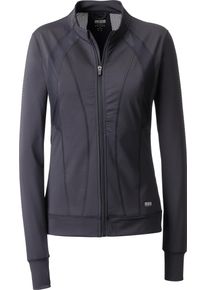Cordjacke LPO "Damen Sportjacke Cariba", Damen, Gr. 40 (M), schwarz, Wirkware: Peached-Jersey - 77% PES, 23% EL, Jacken Cordjacke