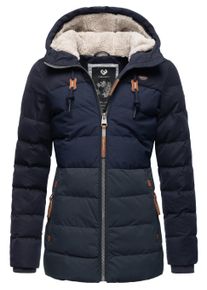 Wintermantel Ragwear "Winterjacke Quantic", Damen, Gr. XL, blau (navy22), Obermaterial: 78% Polyester PES. 13% Baumwolle CO. 9% Nylon NY. Obermaterial: Futter: 100% Polyester PES. 100% Polyester PES., M&auml;ntel Wintermantel