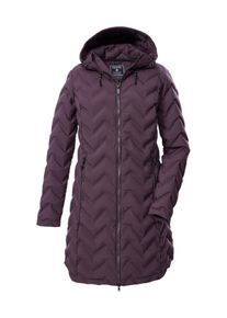 Steppmantel Killtec "KOW 14 WMN QLTD PRK", Damen, Gr. 42, pflaume, Oberseite: 100% Polyester;R&uuml;ckseite: 100% Polyester;F&uuml;llung: 100% Polyester, M&auml;ntel Steppmantel, Wasser- und windabweisender Steppparka mit verstellbarer Kapuze