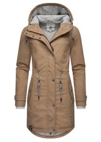 Regenmantel PEAK TIME "Regenjacke L60042", Damen, Gr. XS, beige (beige22), Obermaterial: 100% Polyurethan PU. Obermaterial: Futter: 100% Polyester PES. 100% Polyester PES., M&auml;ntel Regenmantel