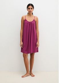 Marc O'Polo Nachthemd MARC O'POLO, Damen, Gr. XS (34), N-Gr, himbeer pink, Jersey, Obermaterial: 64% Viskose, 36% Baumwolle, bequem kniefrei, Rundhals, Kleider Nachthemd, mit Spaghettitr&auml;gern