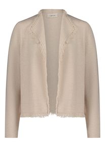 Cardigan Cartoon "Strick-Cardigan mit Fransen", Damen, Gr. 34, beige, Obermaterial: 52% Viskose CV. 30% Polyester PES. 18% Polyamid PA., Strickjacken Cardigan